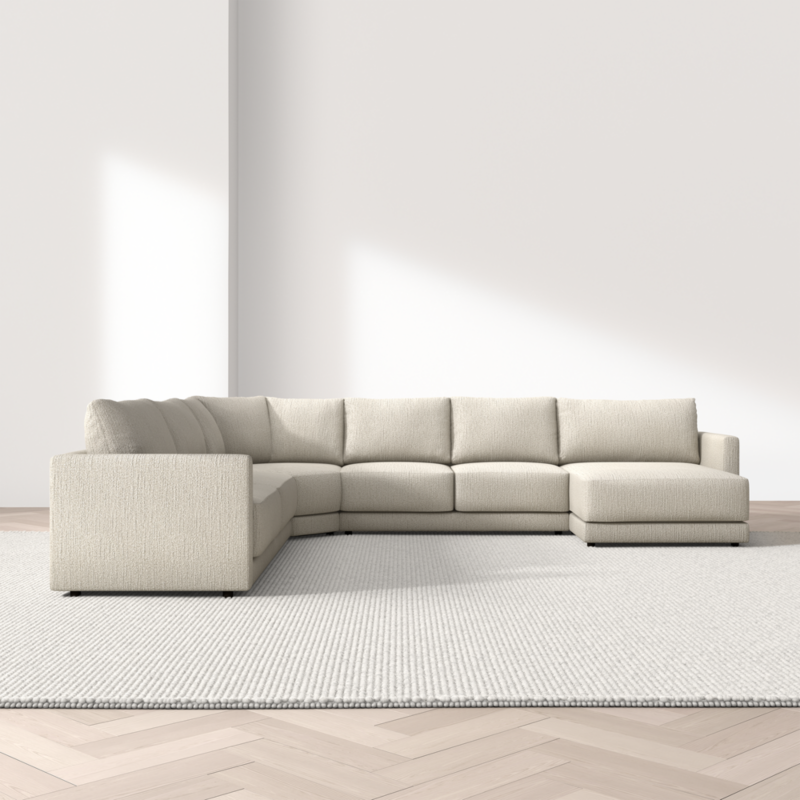 Gather 4-Piece L-Shaped Wedge Sectional Sofa with Extra Wide Chaise Lounge - image 0 of 10