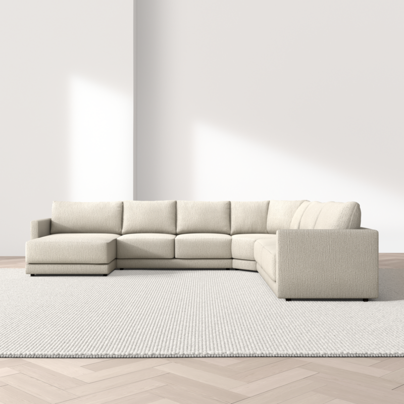 Gather 4-Piece L-Shaped Wedge Sectional Sofa with Extra Wide Chaise Lounge - image 0 of 8