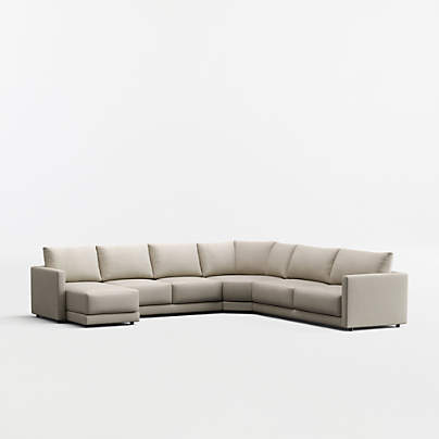 Gather 4-Piece L-Shaped Wedge Sectional Sofa with Chaise Lounge