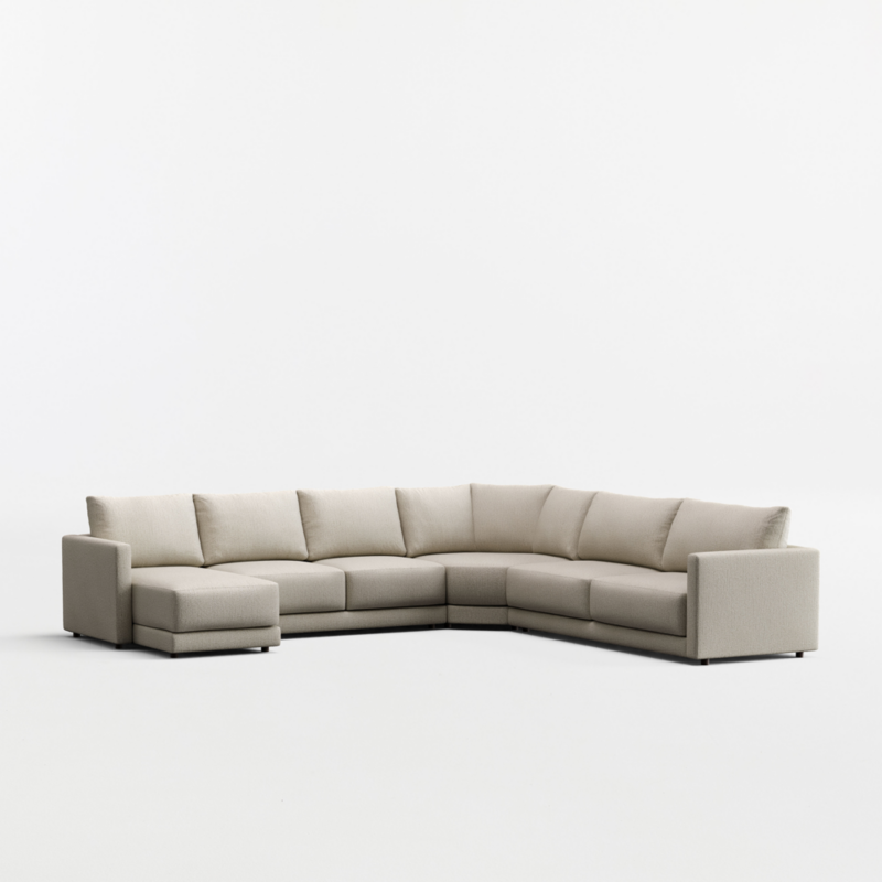 Gather 4-Piece L-Shaped Wedge Sectional Sofa with Chaise Lounge - image 0 of 14