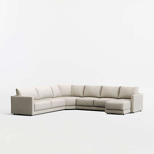 Gather 4-Piece L-Shaped Wedge Sectional Sofa with Chaise Lounge