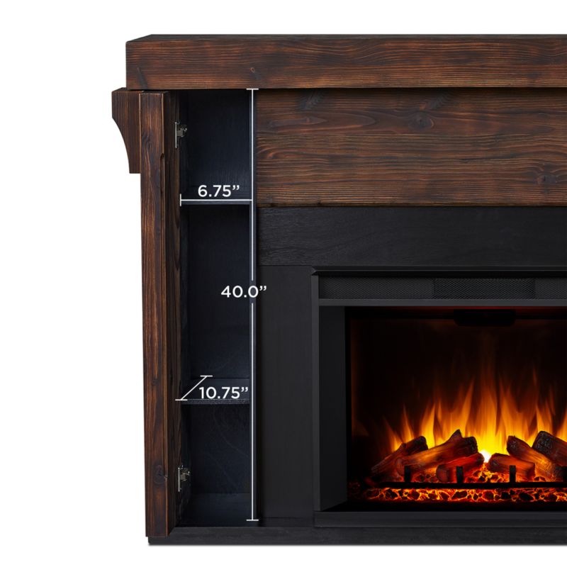 Canyon Dark Cherry Wood Electric Fireplace - image 7 of 12