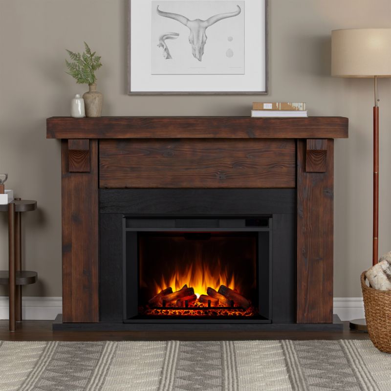 Canyon Dark Cherry Wood Electric Fireplace - image 1 of 12