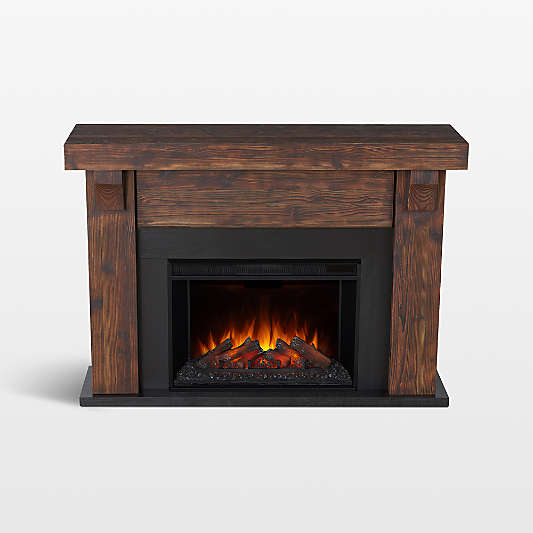 Canyon Dark Cherry Wood Electric Fireplace