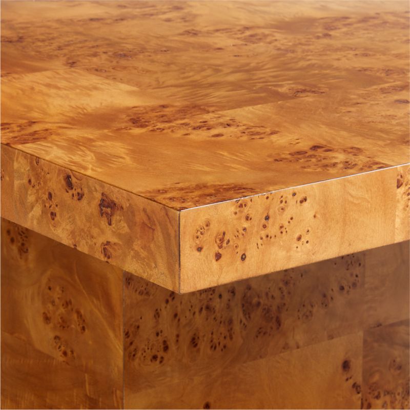 Ambrose 92" Mappa Burl Wood Dining Table - image 7 of 8