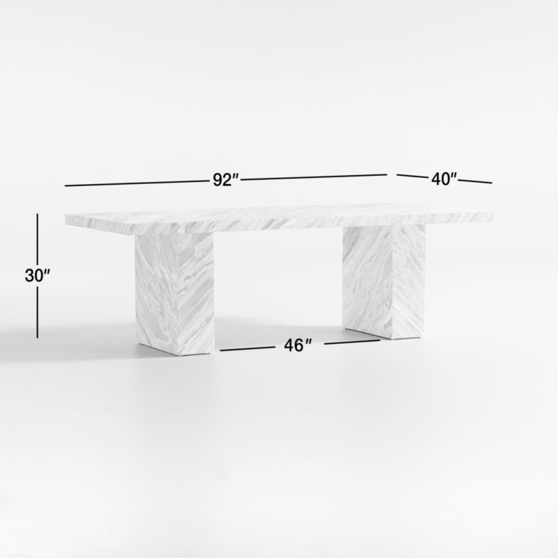 View Gustav 92" Marble Dining Table - image 3 of 13