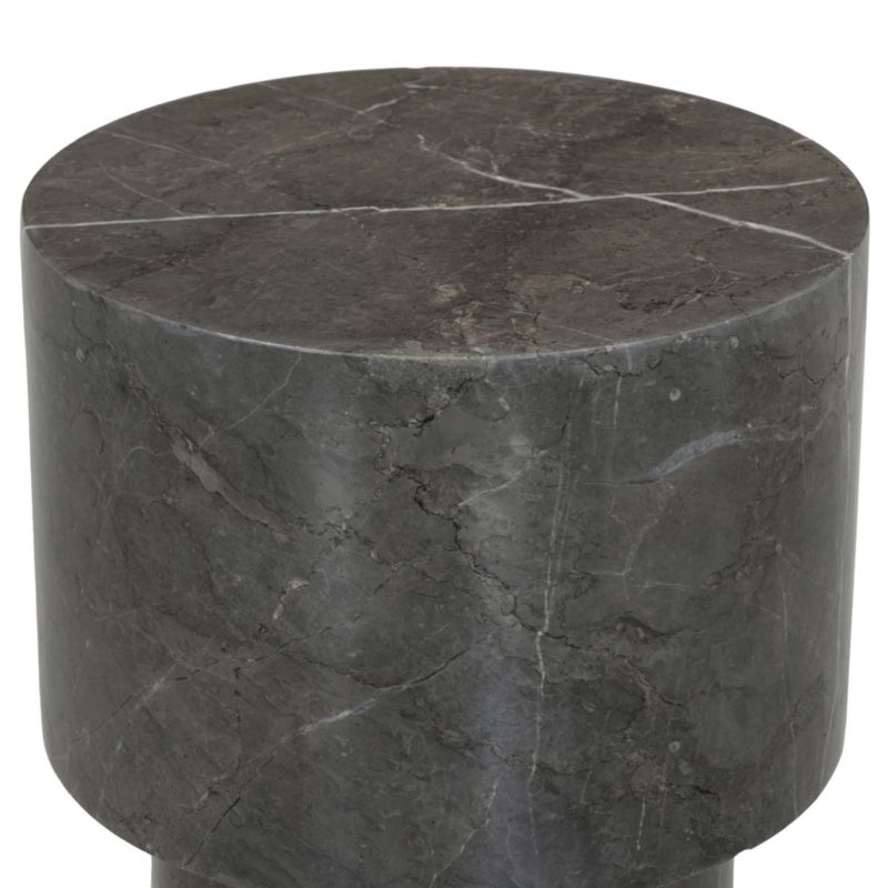 Sayer 10" Warm Grey Marble End Table - image 4 of 8