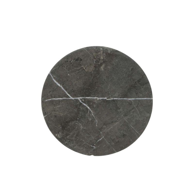 Sayer 10" Warm Grey Marble End Table - image 3 of 8
