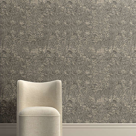 Giverny Burnt Green Wildwood Sketch Wallpaper