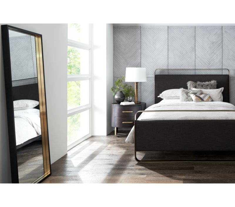 Gwen Wood and Metal Nightstand + Reviews Crate & Barrel