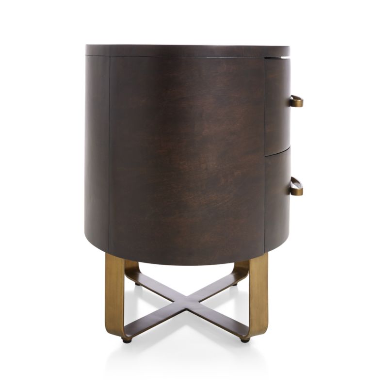 Gwen Wood and Metal Nightstand + Reviews Crate & Barrel