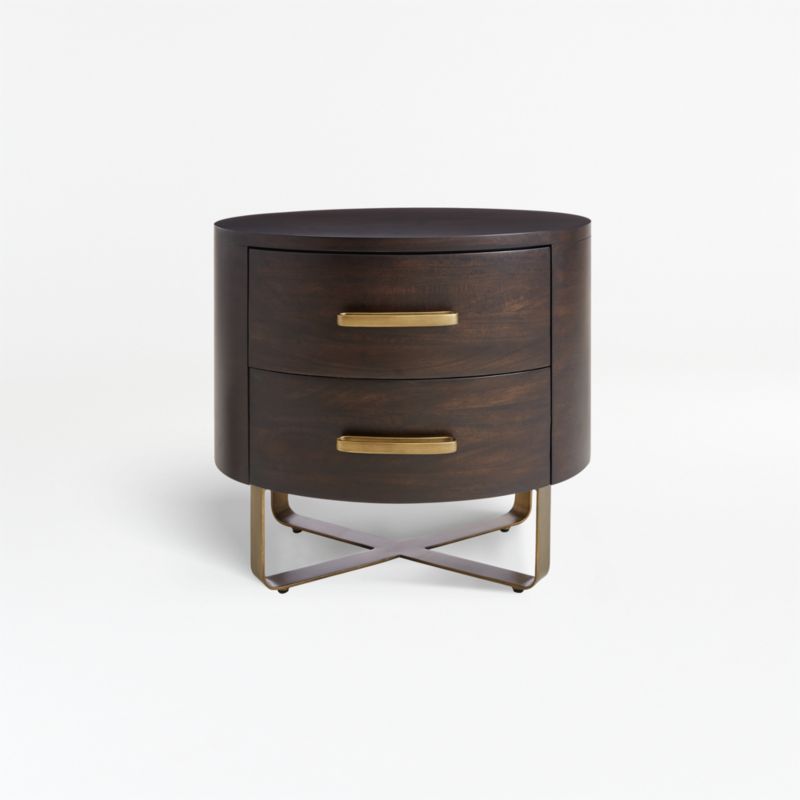 Gwen Wood and Metal Nightstand Crate & Barrel