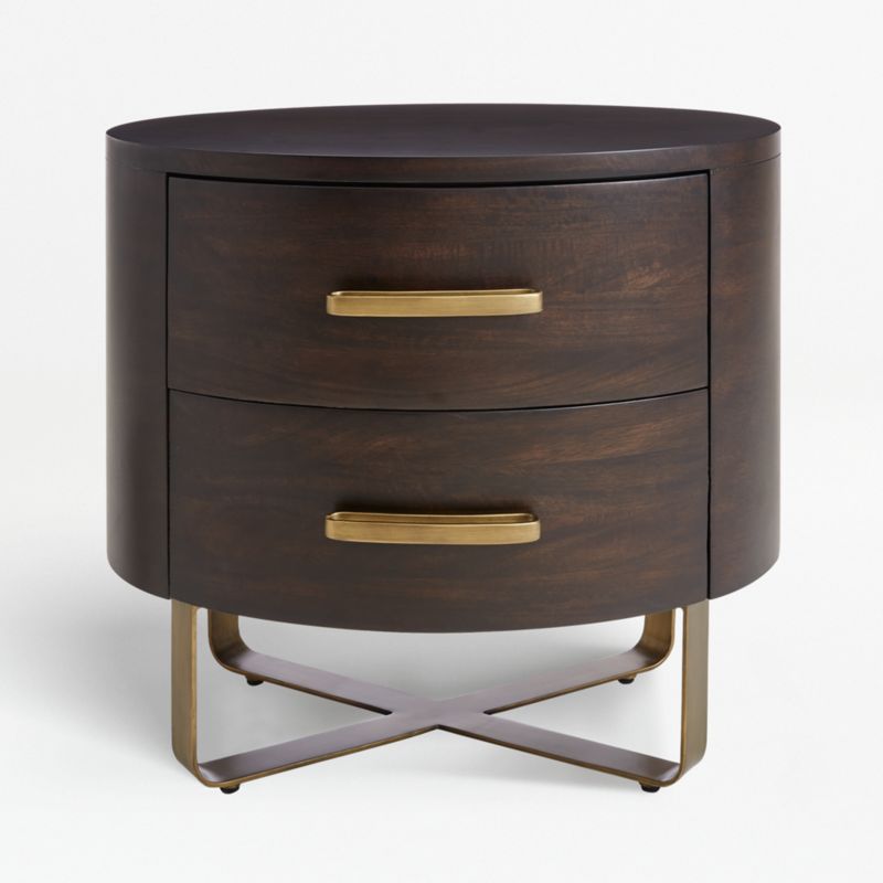 Gwen Wood and Metal Nightstand