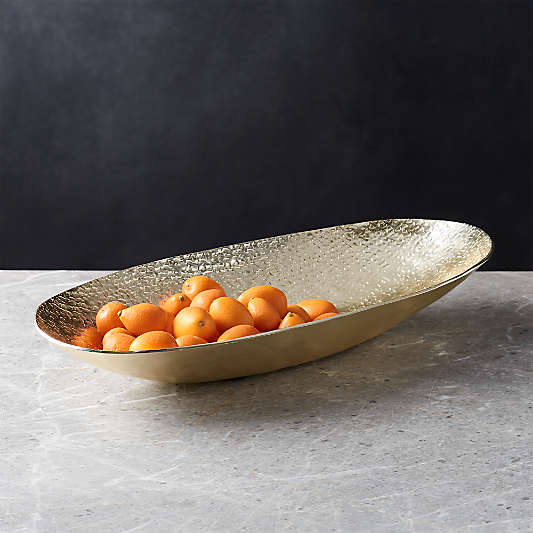 Gwen Oval Metal Serving Bowl