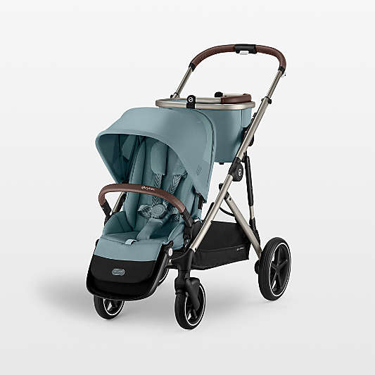 CYBEX Gazelle S Stormy Blue Modular Baby Stroller with Taupe Frame