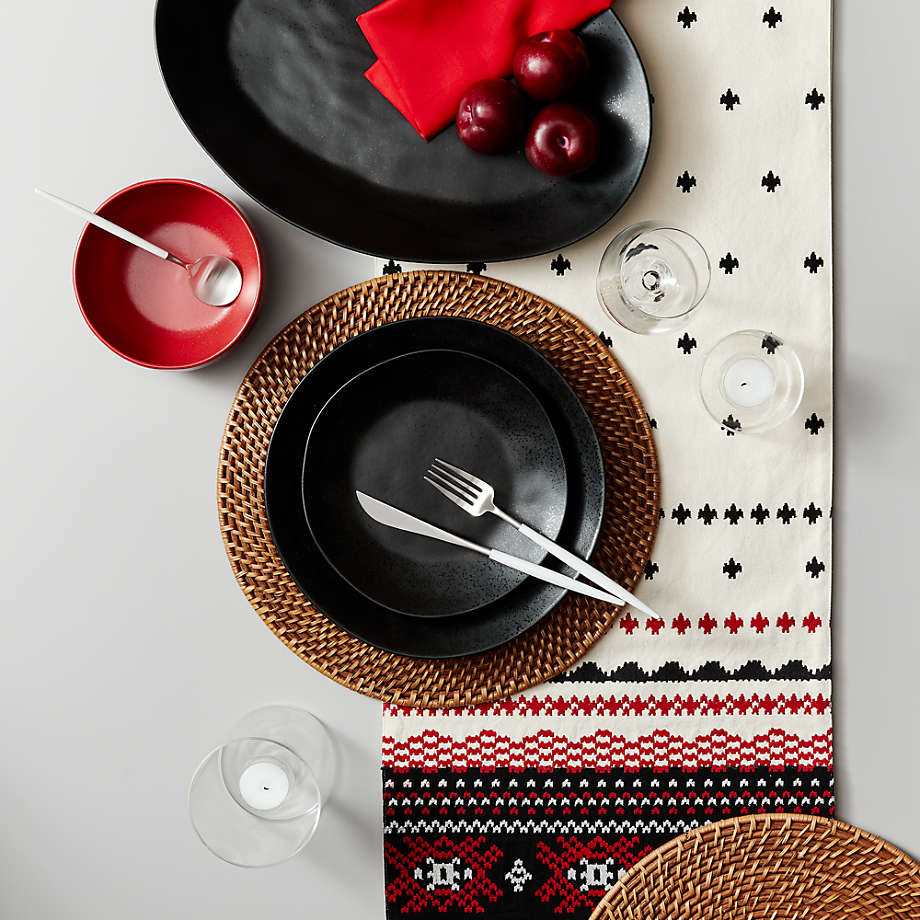 Marin Matte Black Large Oval Platter