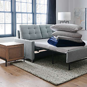 Drake Faux Suede Sleeper Sofa - Cement