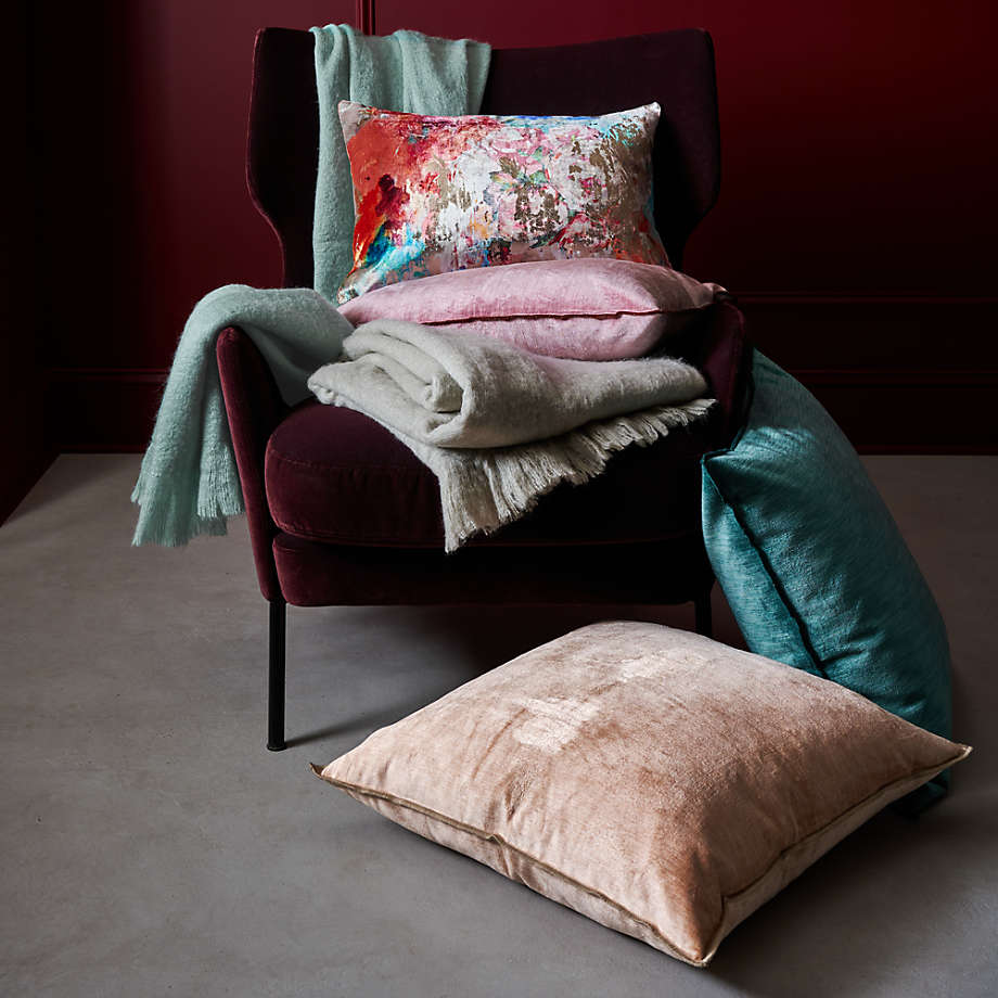 Alex Bordeaux Velvet Accent Chair Reviews Crate Barrel