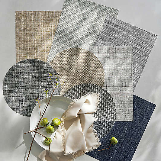 Chilewich ® Knitty Black Easy-Clean Vinyl Placemat