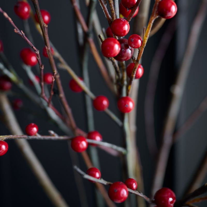 Faux Red Berry Stem 39" - image 4 of 10