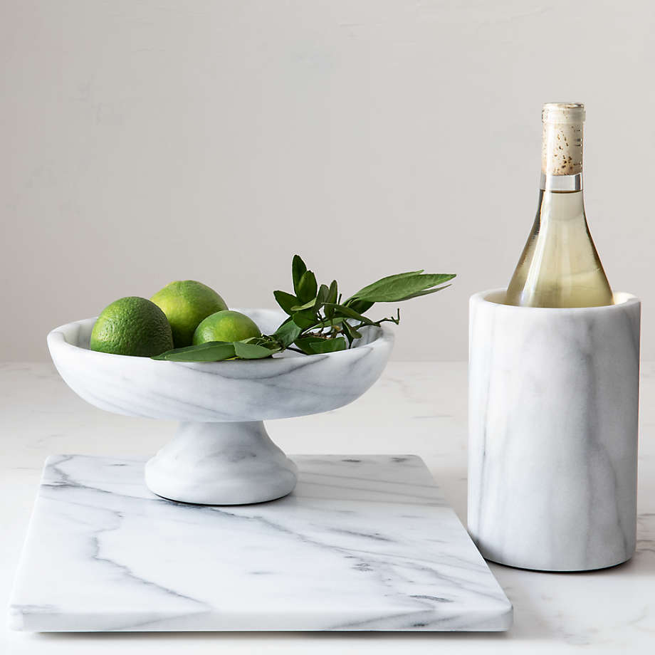 Natural Marble Fruit Bowl Without Stand - Kitchen Serving Bowl