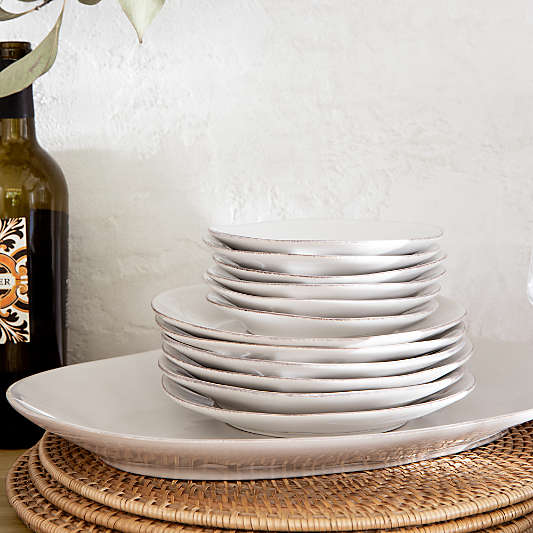 Marin White Stoneware Appetizer Plate
