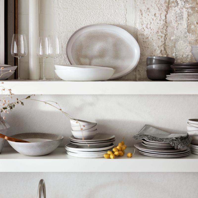 Wren Matte Dark Grey Dinner Plates, Set of 8