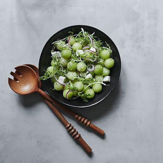 Marin Matte Black Stoneware Serving Bowl