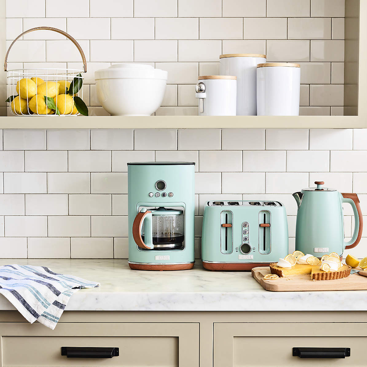 Aspen White Ceramic Canisters with Scoop