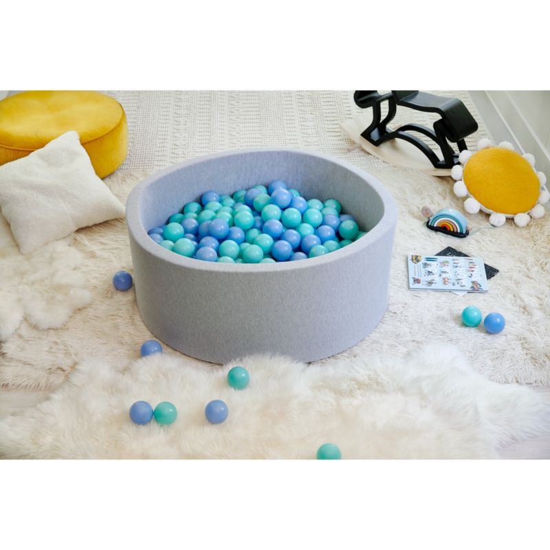 Baby and Toddler Light Grey Pop-Up Ball Pit with Blue Mixed Balls - image 1 of 8