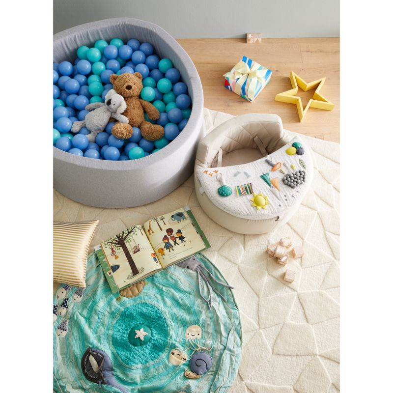 Baby and Toddler Light Grey Pop-Up Ball Pit with Blue Mixed Balls - image 3 of 8