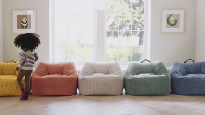 Play Large Lilac Mauve Kids Lounge Nod Chair Cover - video 1 of 1