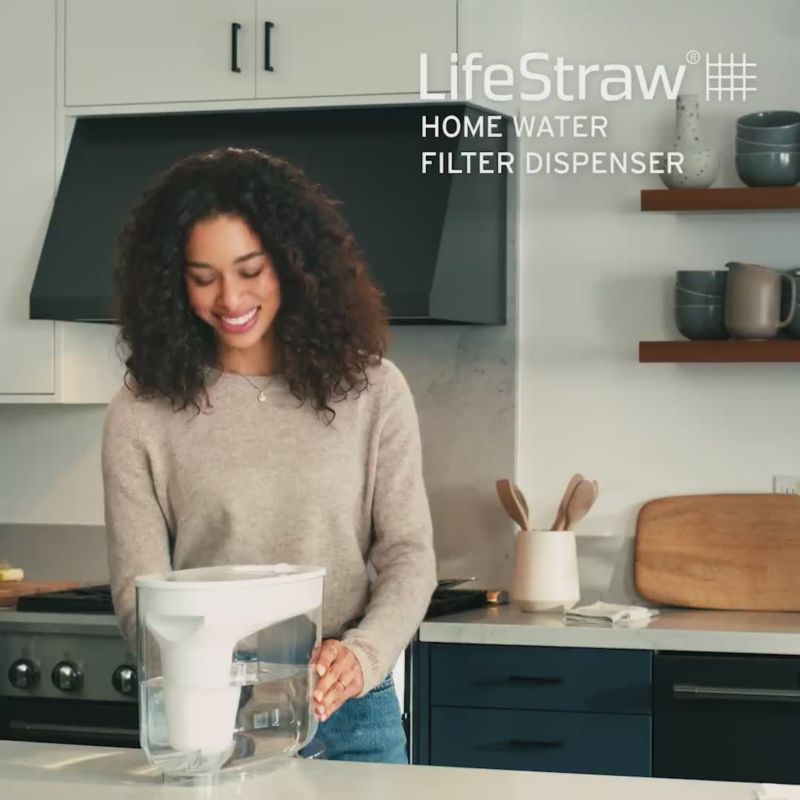 Play LifeStraw Home 18-Cup White Plastic Water Filter Dispenser - video 1 of 1