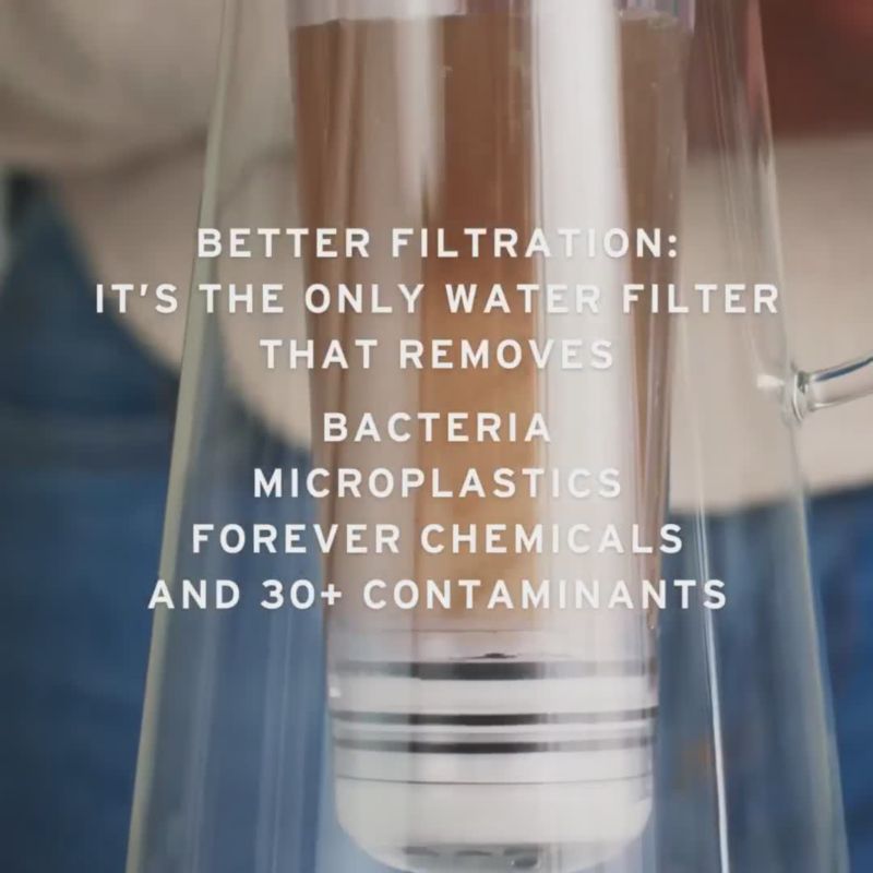 Play LifeStraw Home 7-Cup White Glass Water Filter Pitcher - video 1 of 1