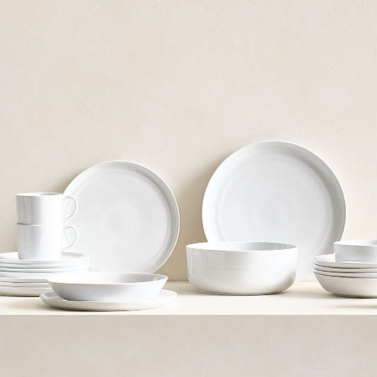 Hue White Low Bowls, Set of 4