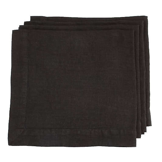 Hudson Grace Black Linen Napkin