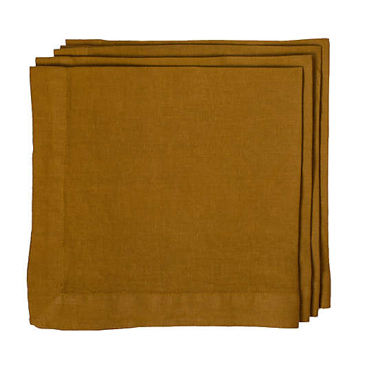 Hudson Grace Caramel Linen Napkin