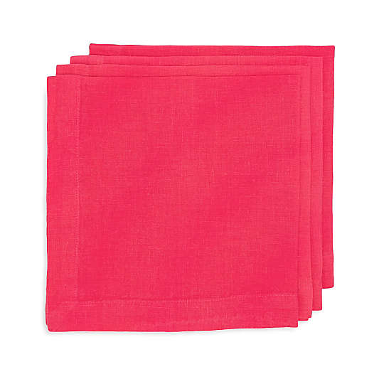 Hudson Grace Watermelon Linen Napkin.