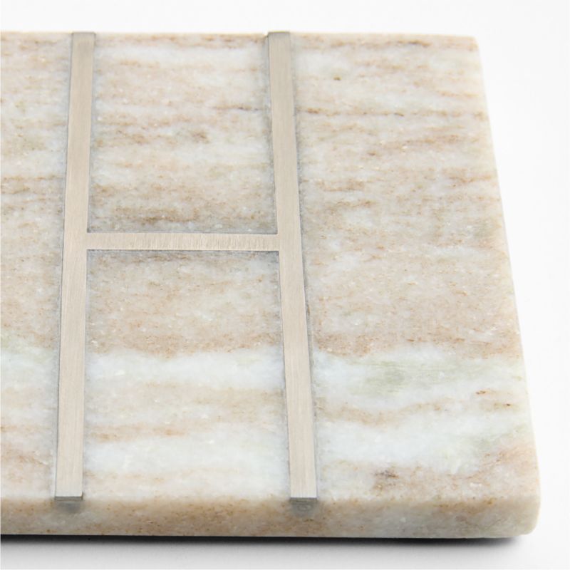 Tuscan Kitchen Marble "H" Monogram Coasters, Set of 4 - image 2 of 4