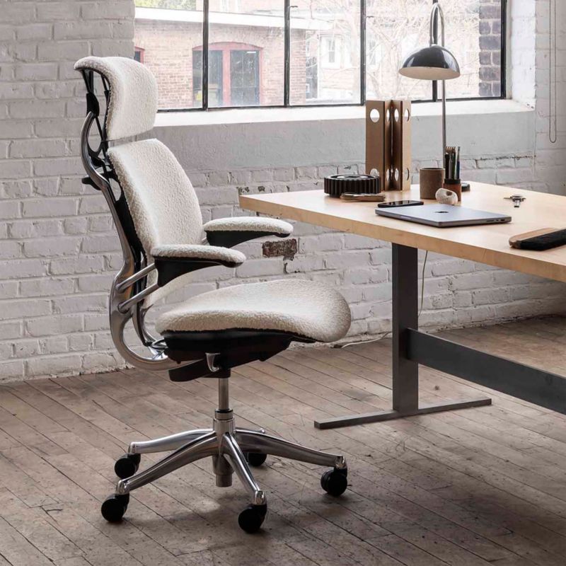 Humanscale ® Freedom Headrest White Boucle Office Chair - image 2 of 7