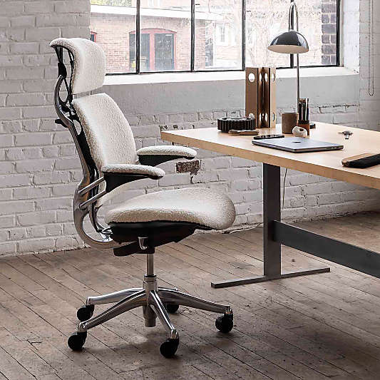 Humanscale ® Freedom Headrest White Boucle Office Chair