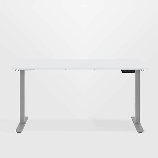 Humanscale ® eFloat Go 2.0 White Adjustable Standing Charging Desk (48"-60")
