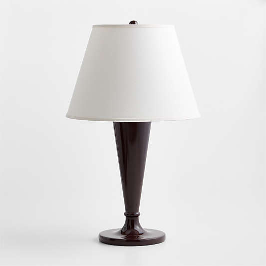 Haddon Bordeaux Metal Table Lamp with Fabric Shade 27"