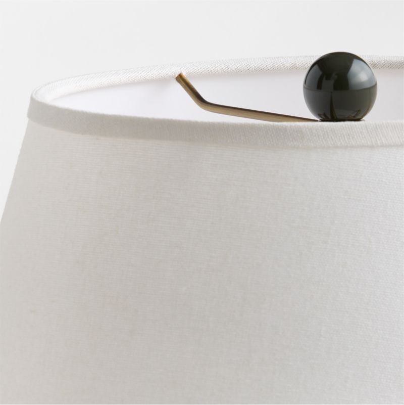 Haddon Dark Green Metal Table Lamp with Fabric Shade 27" - image 4 of 7