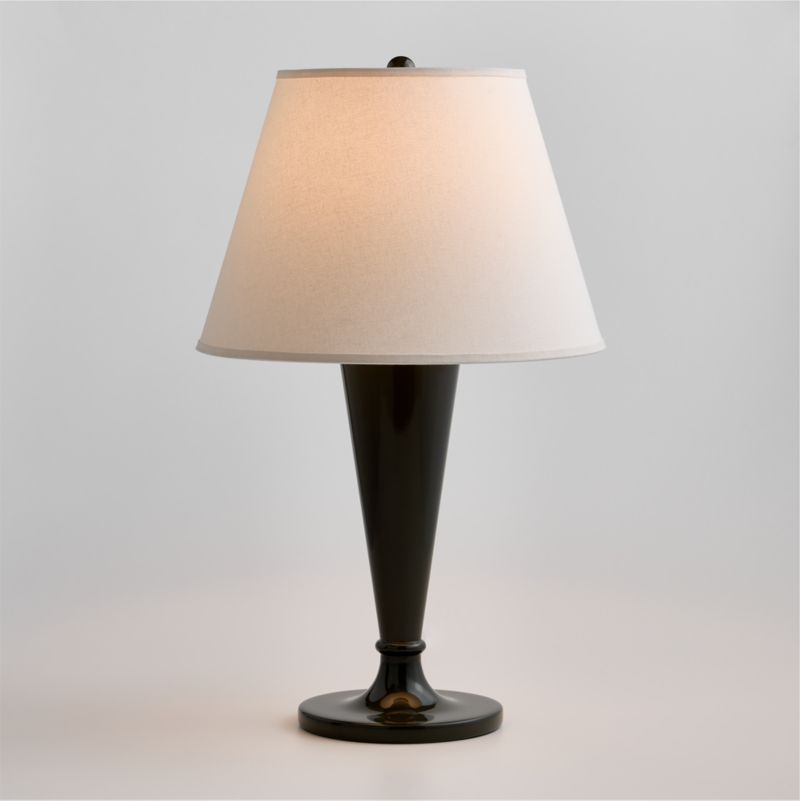 Haddon Dark Green Metal Table Lamp with Fabric Shade 27" - image 2 of 7