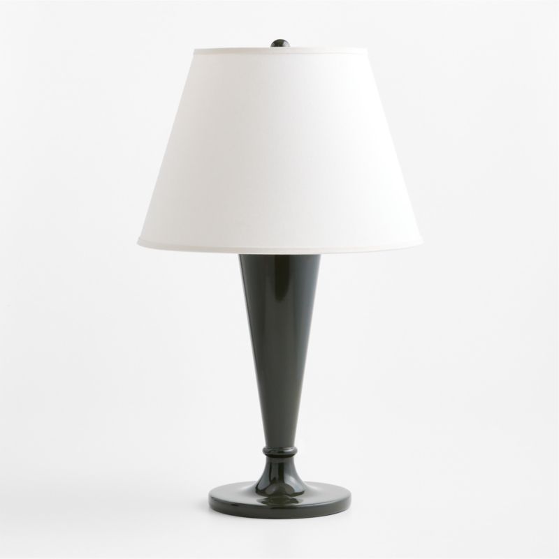 Haddon Dark Green Metal Table Lamp with Fabric Shade 27" - image 1 of 7