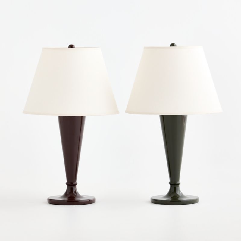 Haddon Bordeaux Metal Table Lamp with Fabric Shade 27" - image 6 of 7