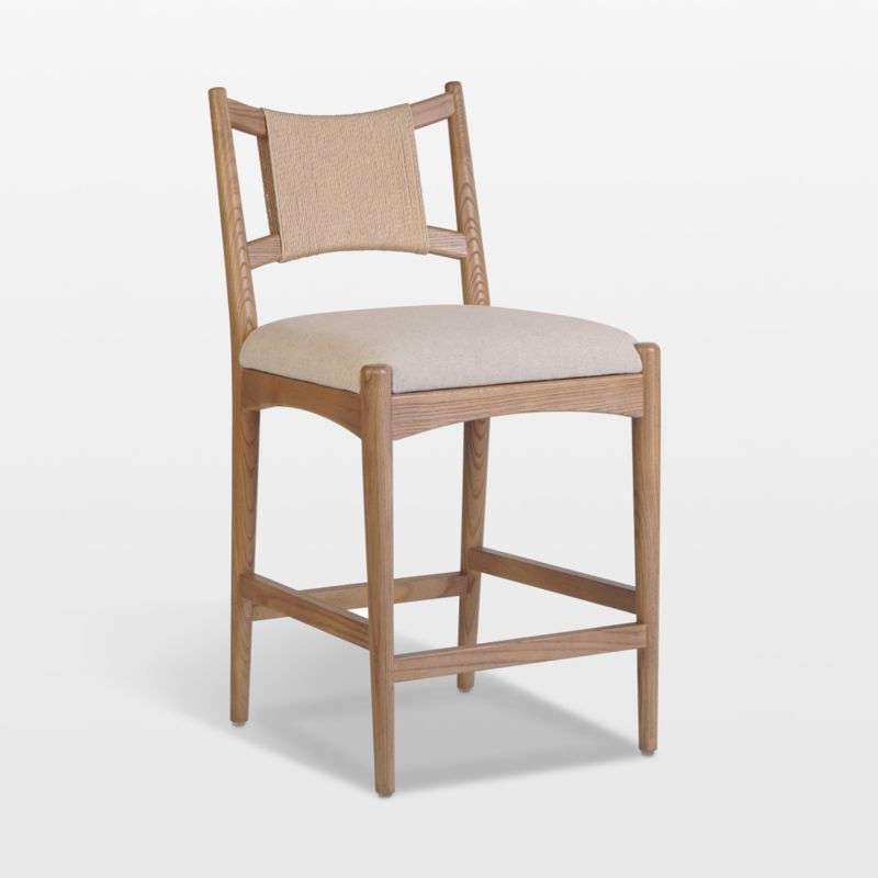 Haddon Natural Rush Counter Stool - image 2 of 8