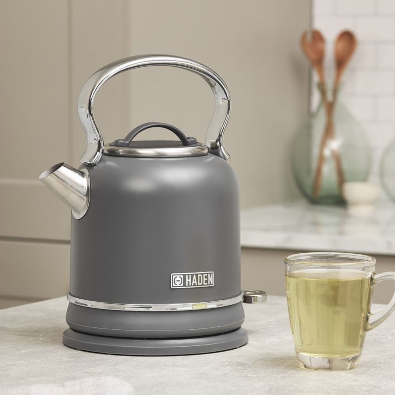 HADEN Chelsea Gray Electric Kettle + Reviews | Crate & Barrel