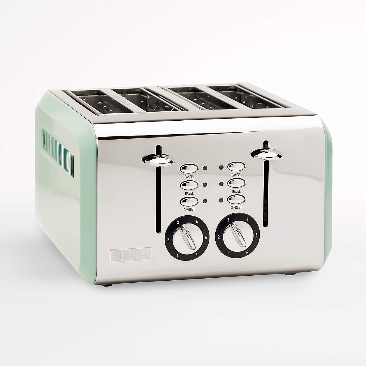 HADEN Cotswold Sage Green 4Slice Toaster + Reviews Crate & Barrel